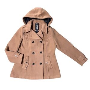 Perfect Details Tan Pea Coat with Hood